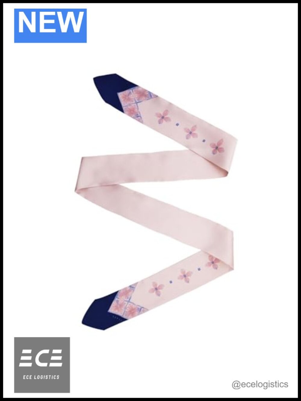 Daenggi Modern Hanbok Floral Hair Ribbon Scarf Versatile Wrap
